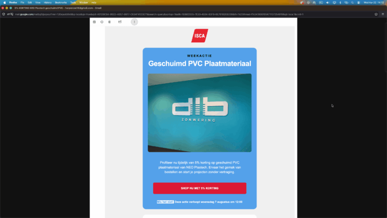 E-mailcampagne – ontwerp door HCX